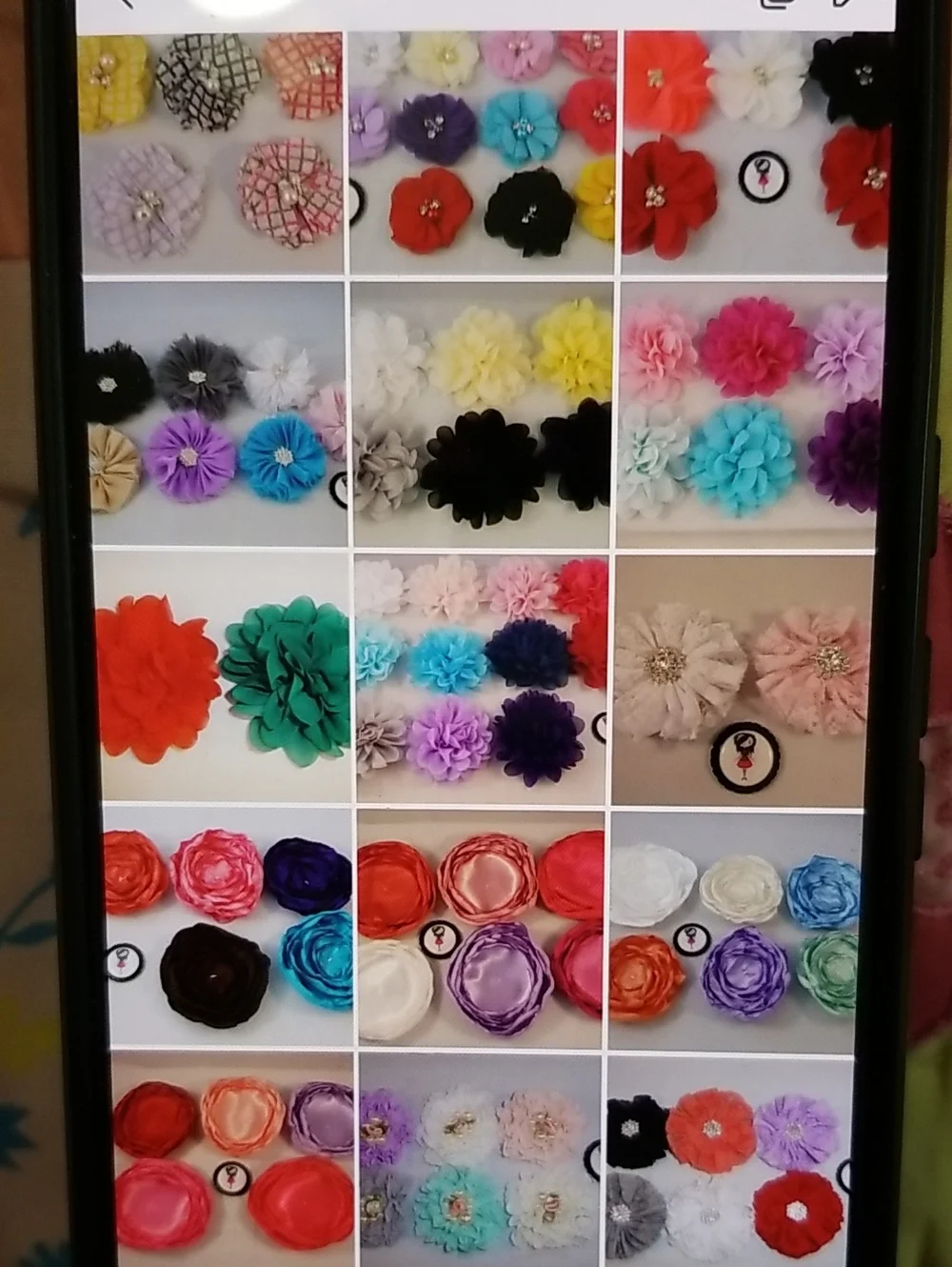 Bulk Flowers 4 Crafts, Clips Etc. Pearl Rhinestones.Requests Allowed. 60 Flowers
